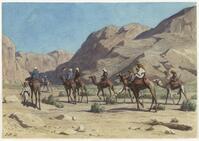KT 2015 049
<br/>
Onze karavaan (Willem de Famars Testas, Wilfrid de Barthélémy, Jean-Léon Gérôme, Paul-Marie Lenoir, Albert Goupil, Léon Bonnat en Ernest Journault in het Sinaïgebergte)
<br/>
<em>Famars Testas, Willem de (1834-1896)</em>